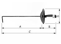 Spaenehaken Masszeichnung