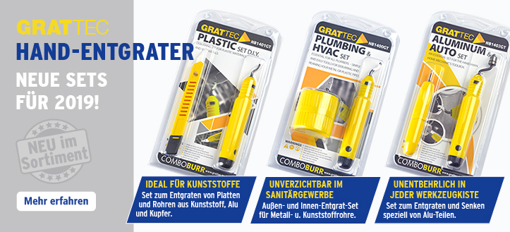 Neue Entgrat-Sets von GRATTEC