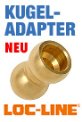 Messing Kugel-Adapter von LOC-LINE FLEXI